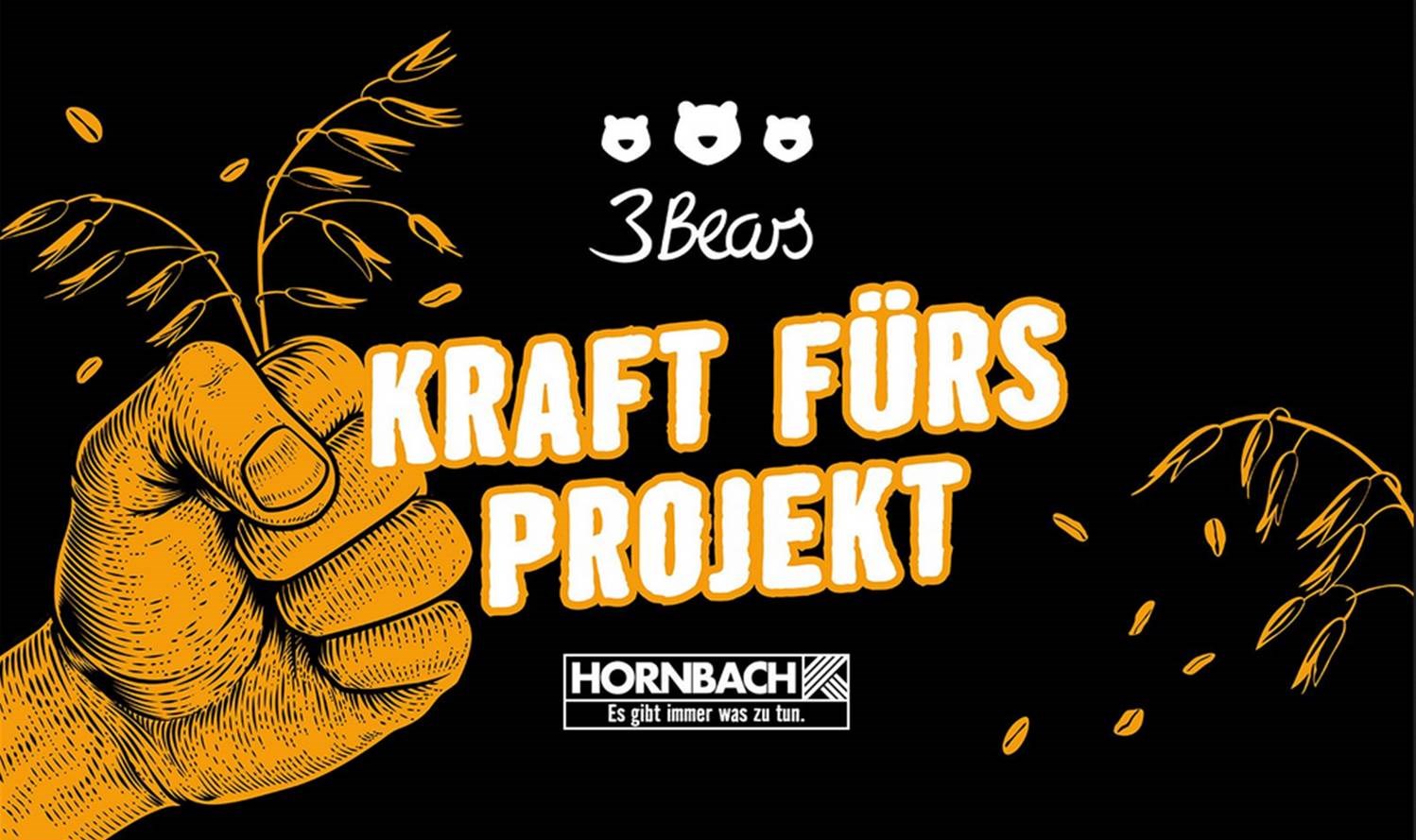 Bild: Key Visual der Kampagne "Kraft fürs Projekt" von 3Bears in Kooperation mit Hornbach und Kaufland (Bildquelle / Copyrights:  3Bears GmbH)