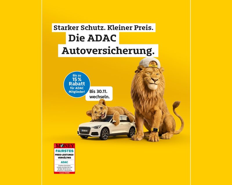 Motiv der Jahreswechsel-Kampagne 2026 der ADAC Autoversicherung (Copyright / Quelle: Sassenbach)