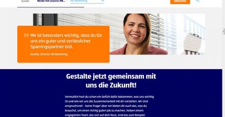 ALDI SÜD geht neue Wege im Recruiting. Screenshot: https://karriere.aldi-sued.de/hr-team_11.11.2019