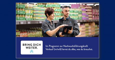 Motiv der neuen ALDI SÜD HR-Kampagne für Nachwuchs-Führungskräfte (Bildquelle: ALDI SÜD)