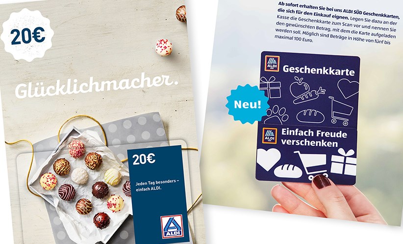 Geschenkkarten von ALDI | Bild: ALDI SÜD (©ALDI SÜD)