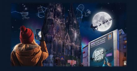 ALDI SÜD Mixed-Reality-Motiv, Weihnachtsmarkt Köln, ALDI SÜD Weihnachtskampagne (Quelle / Bildrechte: ALDI SÜD)