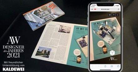 Bild: Virtuelle Ausstellung statt Live-Event - Die AW präsentiert in der Januar-Ausgabe eine AR-Ausstellung mit zehn Interieur-Objekten von Piero Lissoni