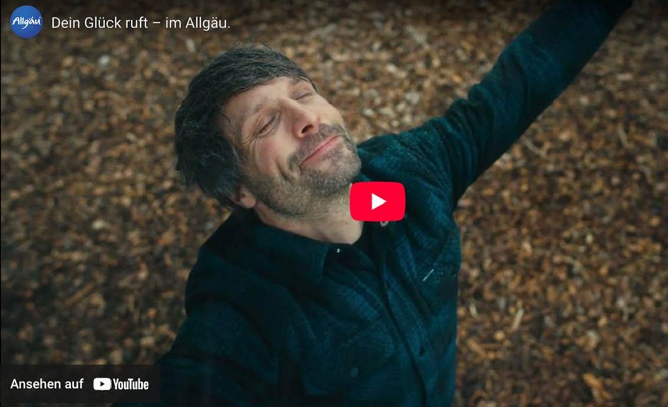 Szene aus dem Kampagnen-Video – Dein Glück ruft im Allgäu (Quelle: YouTube / Copyright: Allgäu GmbH)