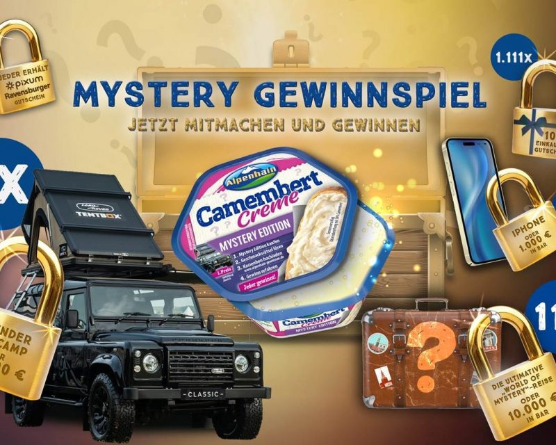 Zwischen 13. April und 24. Mai 2026 können Konsumenten an dem Alpenhain Gewinnspiel zur limitierten Mystery Edition teilnehmen (Bildrechte: Alpenhain)