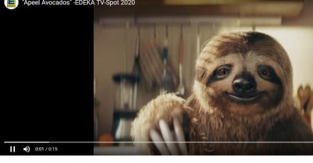 Screenshot: Szene aus dem neuen Apeel TV-Spot 2020 (Quelle: www.edeka.de/apeel)