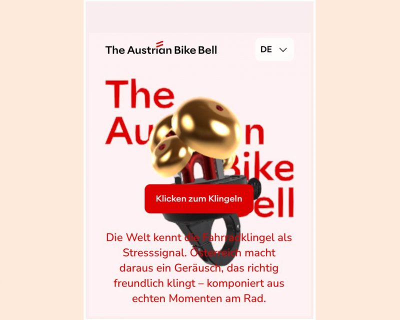 (Bildmotiv Mitte) Screenshot v. 17.03.2026 von der Kampagnenwebsite austrianbikebell.com, Link s.o. (Copyright: Österreich Werbung)