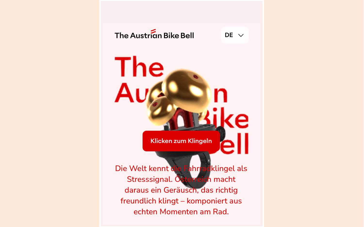 (Bildmotiv Mitte) Screenshot v. 17.03.2026 von der Kampagnenwebsite austrianbikebell.com, Link s.o. (Copyright: Österreich Werbung)