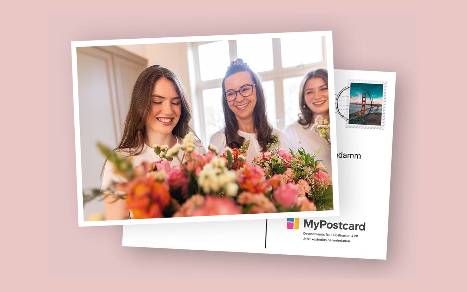 BLUME2000 x MyPostcard Sommer-Kampagne Lieblingsmensch, Kampagnen-Visual (Copyrights: BLUME2000 / MyPostcard)