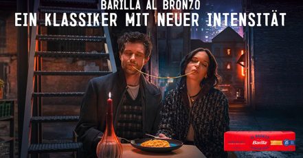 Key Visual der Barilla Kampagne für die neue Pasta Linie AL BRONZO