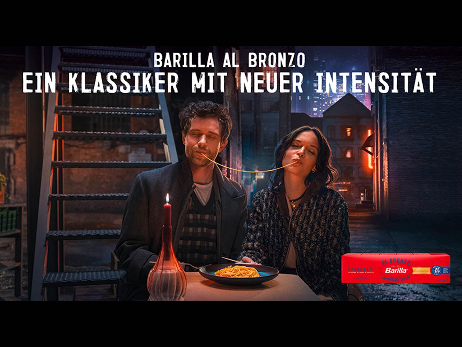 Key Visual der Barilla Kampagne für die neue Pasta Linie AL BRONZO