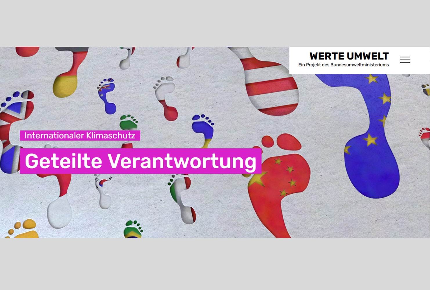 Screenshot der barrierefreien Webseite "Werte Umwelt", die von sapera_studios auf Basis der Vorgaben des European Accessibility Act gestaltet wurde