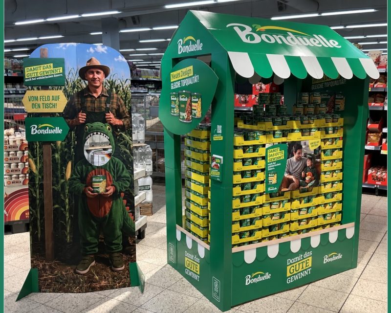 Bonduelle Pick Eaters POS-Kampagne 2026 (Bildrechte: BDG GmbH / Bonduelle Gruppe)