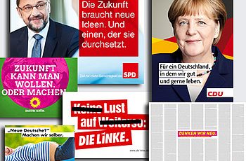 Bildquelle: Bundestagswahl-Plakate 2017 / Montage: Corinna Schmid
