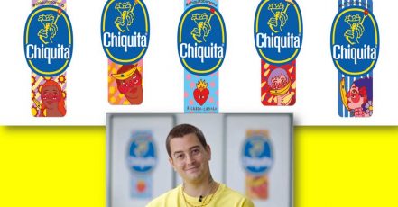 Screenshot: Kunstvolle Produkt-Aufkleber für Chiquita von Ricardo Cavolo