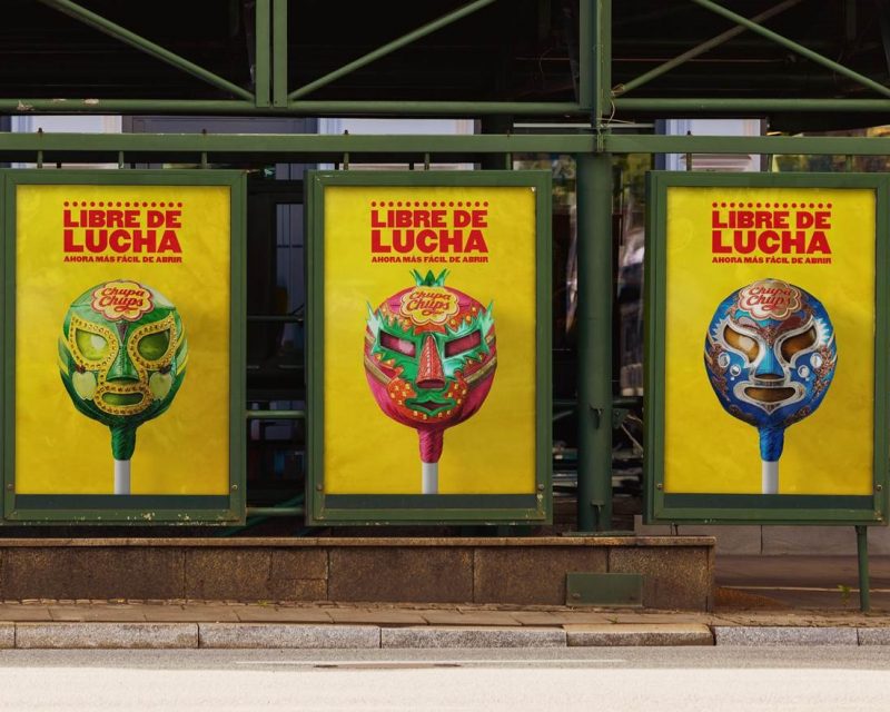 Chupa Chups Kampagne No More Wrestling. Die OOH-Motive kreierte BBH. (Quelle: Chupa Chups / BBH)