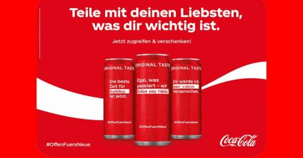 Bild: Motivations-Kick – Gute Vorsätze auf personalisierten Dosen von Coca-Cola (Quelle / Copyrights: Coca-Cola / Proximity)