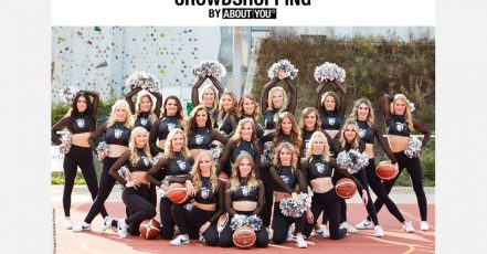 Bild: Die Cheerleader Formation der Hamburger Basketball-Bundesligamannschaft "Hamburg Towers" nutzte das neue Crowdshopping by ABOUT YOU