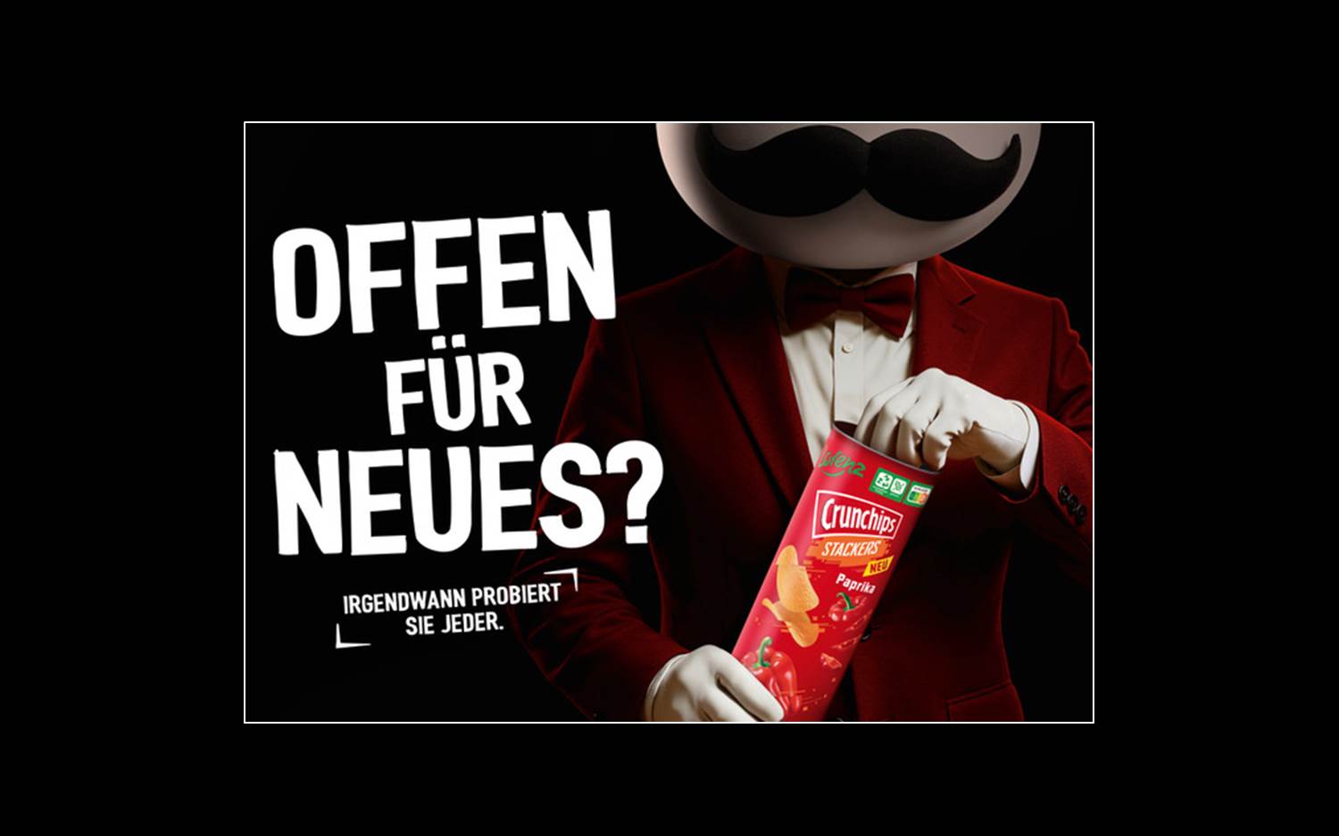 Neue Kampagne für die Crunchips Stackers – Offen für Neues (Bildrechte: The Lorenz Bahlsen Snack-World GmbH & Co KG Germany)