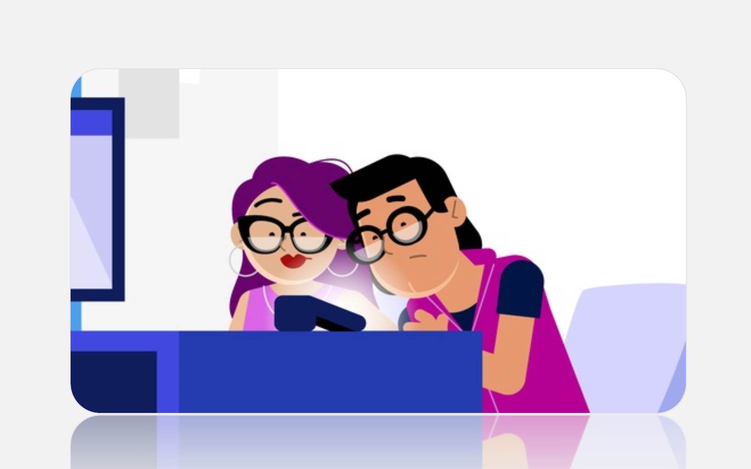 Touchscreens sind für Menschen mit Sehbehinderung oft ein Problem. Standbild aus dem DBSV Animationsfilm – Die verflixten Touchscreens. (Credits: DBSV/vjsual)