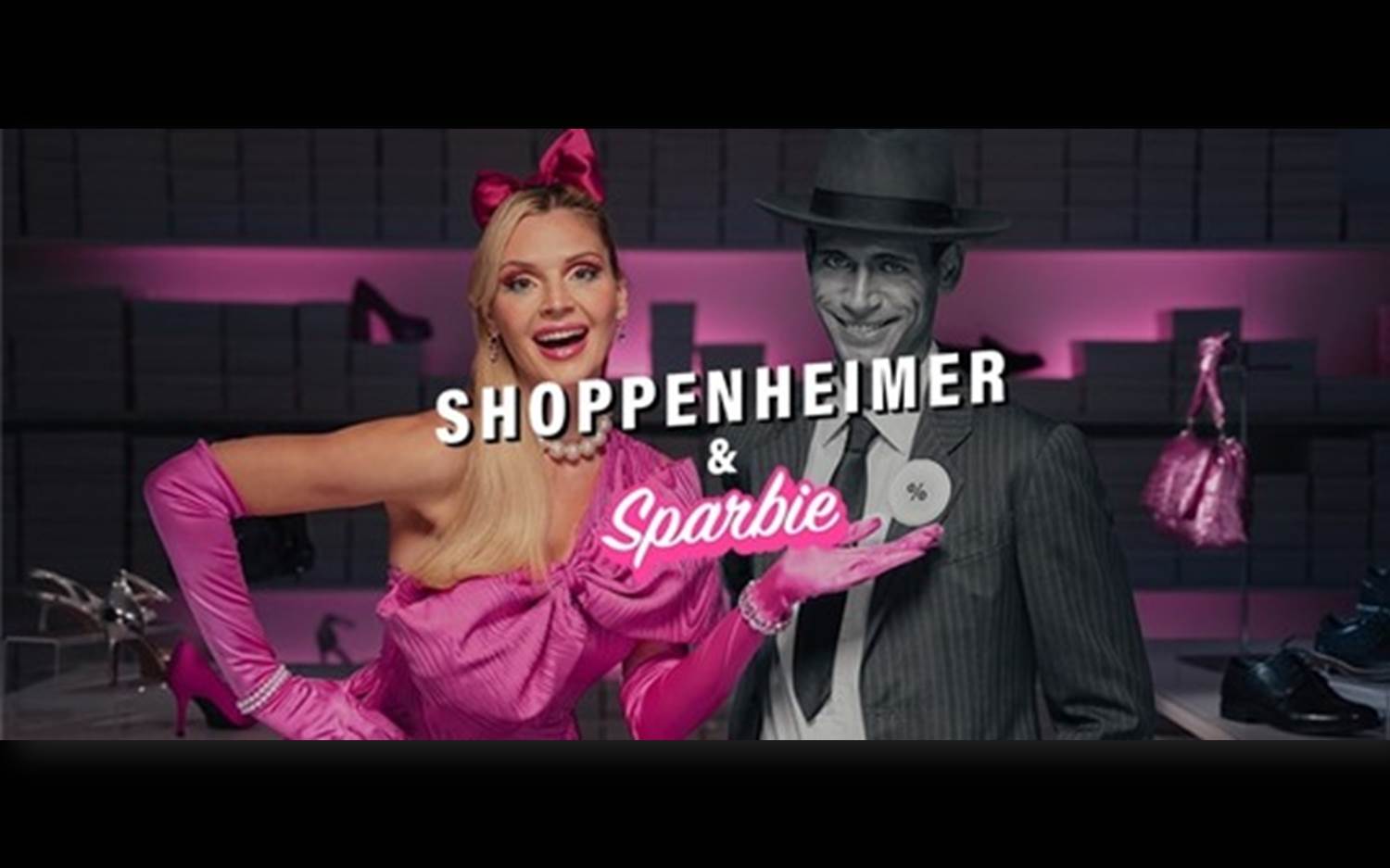 Die Clips der Black-Week-Kampagne bringen die beiden präsentesten Hauptfiguren des Kino-Jahres, Barbie und Oppenheimer, direkt in die Filialen des Family Retailers. (Foto: DEICHMANN)