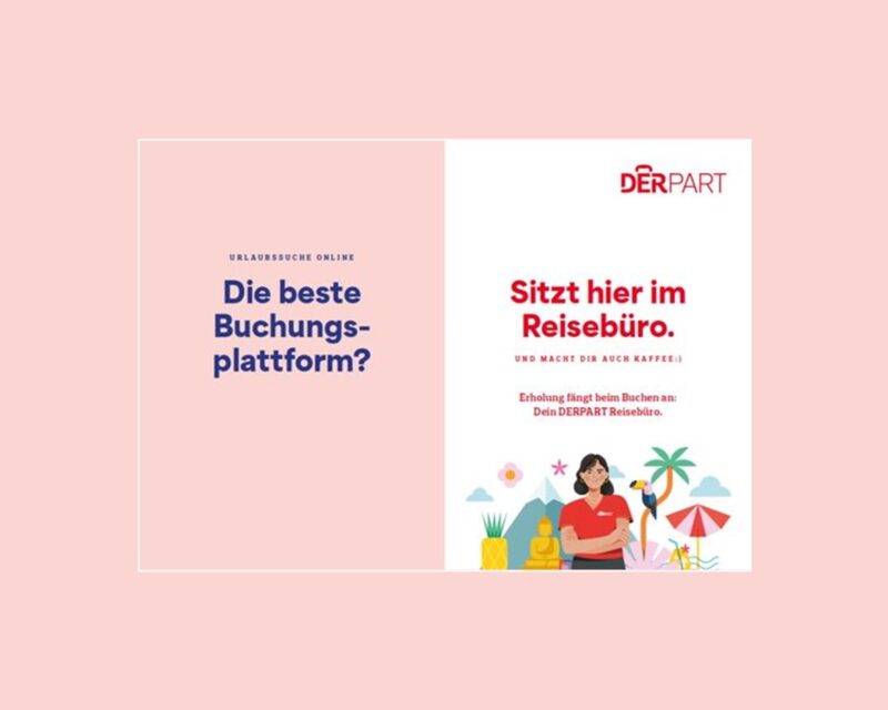 DERPART Kampagne zum Kinostart des Films Der perfekte Urlaub (Quelle / Copyright: DERPART)