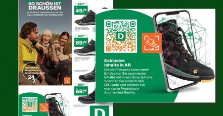 Bild: Mittels webbasierter AR-Technologie schlägt DEICHMANN eine Brücke zwischen klassischer Printkommunikation und Digitalisierung, ohne große technische Hürden für den User.