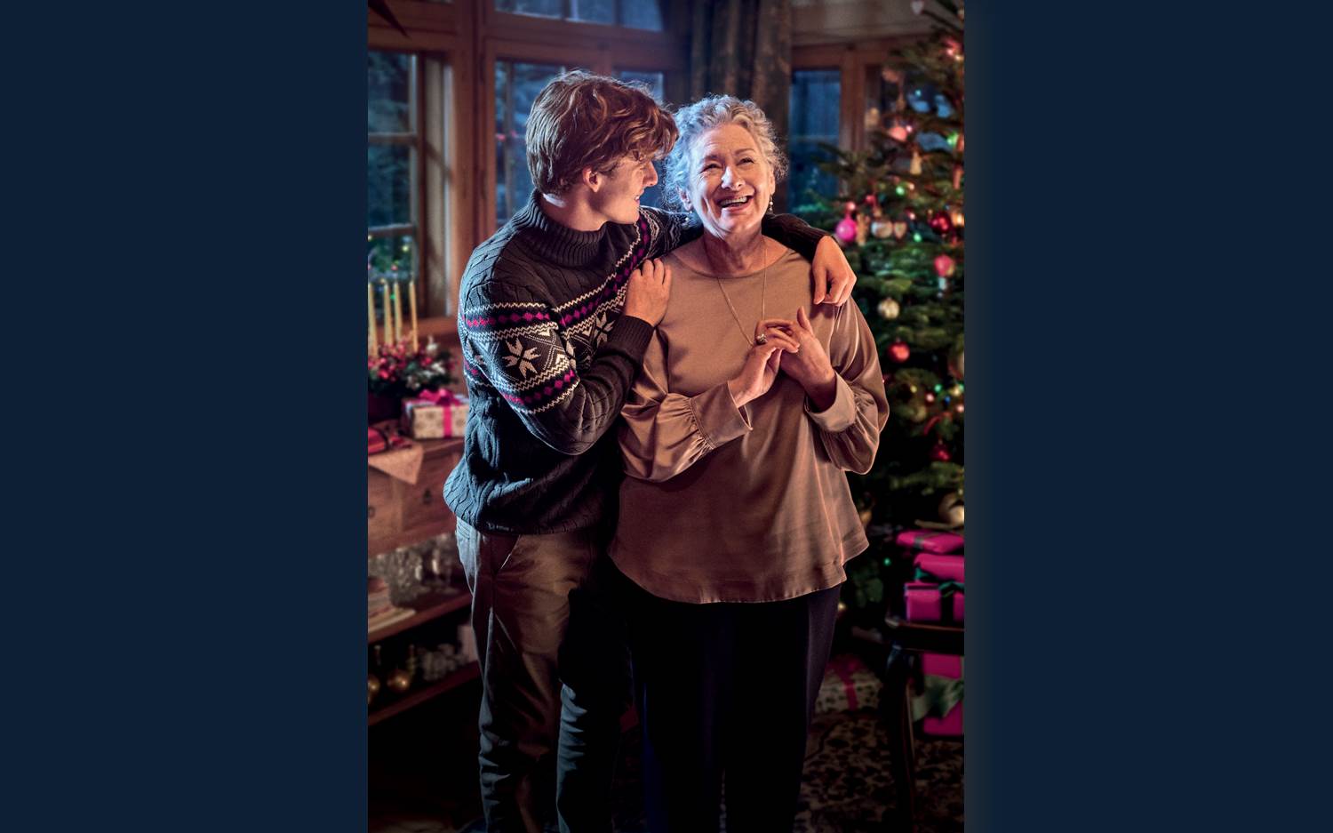 Weihnachtskampagne der Deutschen Telekom 2023, Kampagnenmotiv (Copyrights: Deutsche Telekom)