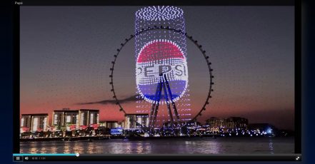 Szene aus dem Video zu den Aktionen rund um den neuen visuellen Markenauftritt von Pepsi, 1. März 2024. (Quelle: prnewswire.com / Copyrights: PepsiCo)