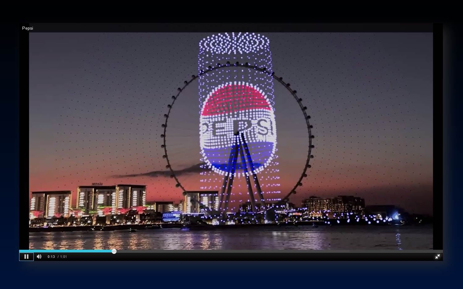 Szene aus dem Video zu den Aktionen rund um den neuen visuellen Markenauftritt von Pepsi, 1. März 2024. (Quelle: prnewswire.com / Copyrights: PepsiCo)