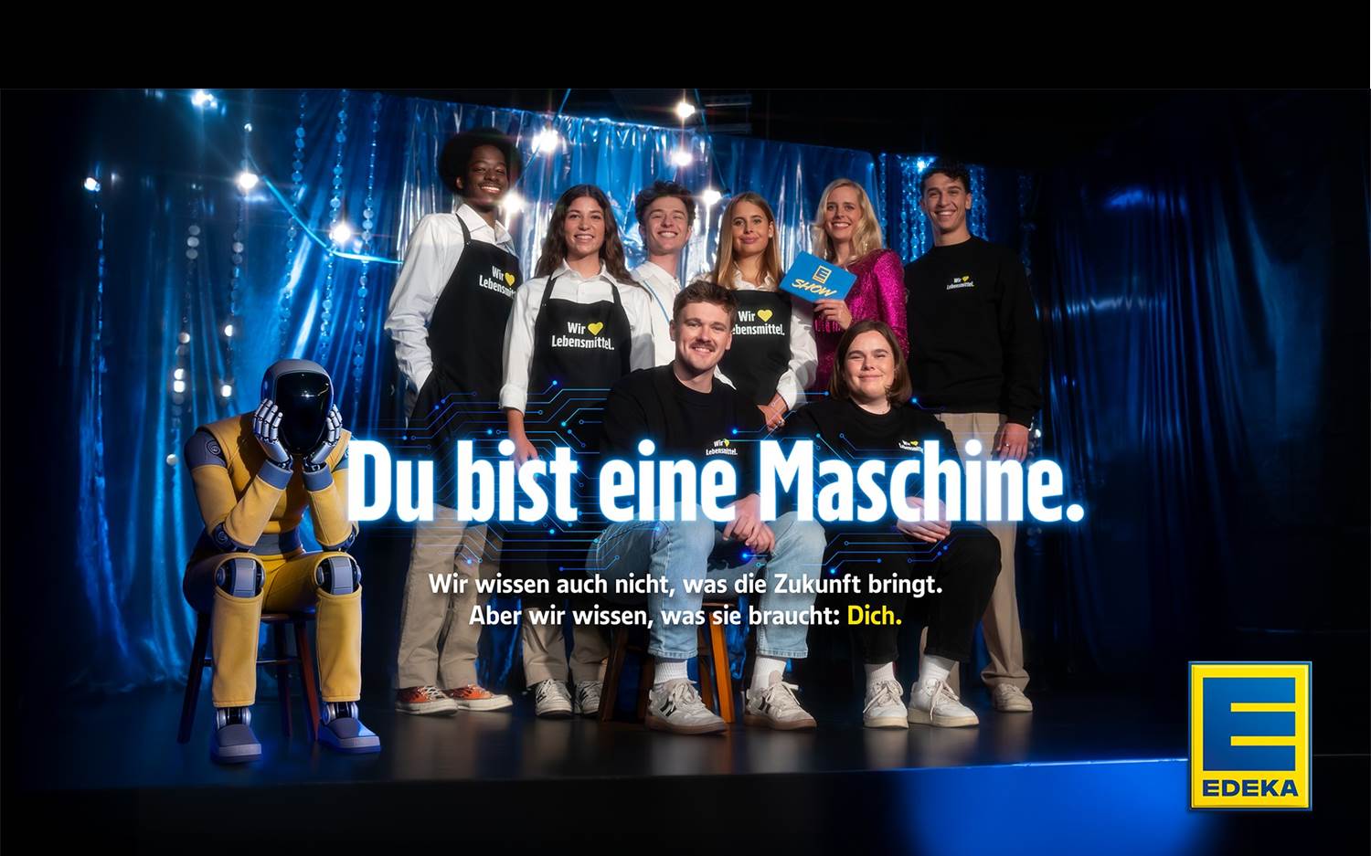 EDEKA Ausbildungskampagne 2026 – EDEKA setzt auch künftig auf Menschen statt auf Roboter (Copyright: EDEKA)