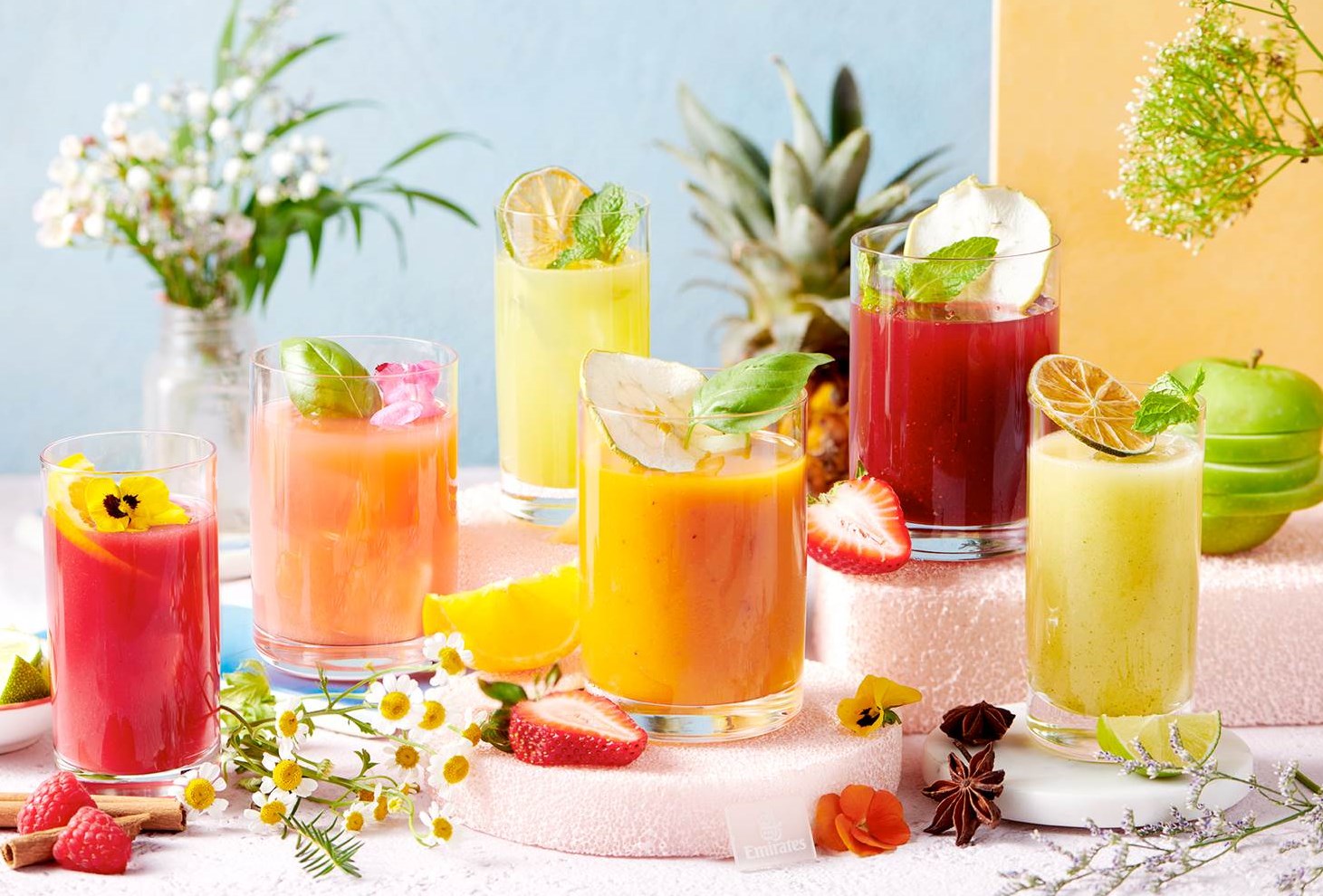 Teil der besonderen Sommer-Services - die Emirates Summer Mocktails (Bildrechte: Emirates)
