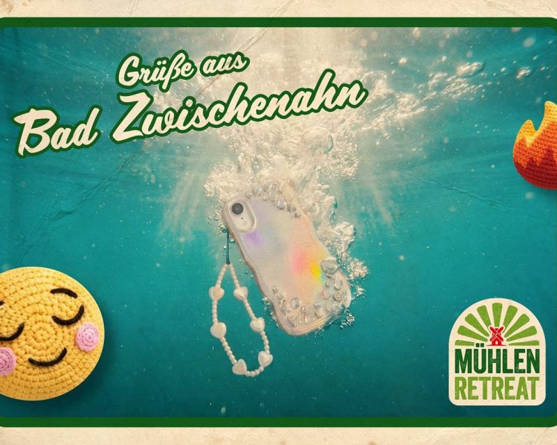 Beim ersten Mühlen Retreat für junge Leute darf das Handy baden gehen (Quelle: Rügenwalder Mühle Carl Müller GmbH & Co. KG)