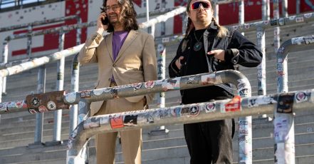 Martin Drust (FC St. Pauli) und Philipp Feit (German Wahnsinn) im Millerntor-Stadion, FC St. Pauli (Copyright: Stefan Trocha Photography)