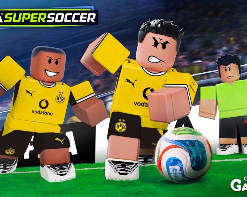 Borussia Dortmund kooperiert mit Gamefam, um die neuen BVB-Trikots auf Roblox in FIFA Super Soccer vorzustellen (Quelle: BVB / Gamefam)