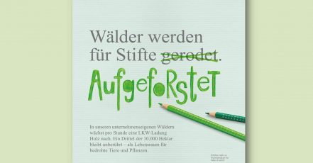 Motiv der internationalen 360 Kampagne von Faber-Castell "Change needs creativity" / "Veränderung braucht Kreativität" (Bildrechte: Faber-Castell)