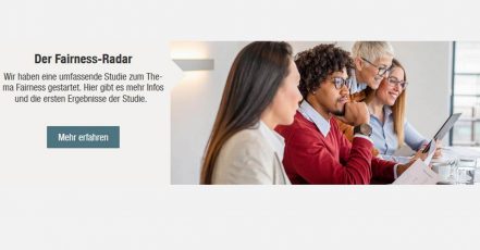 Screenshot der Landingpage zum HUK-COBURG Fairness-Radar