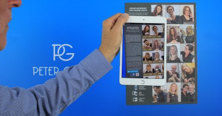 Bild: Gress Friseure | Ein Friseursalon zeigt sich mit Augmented Reality am Puls der Zeit