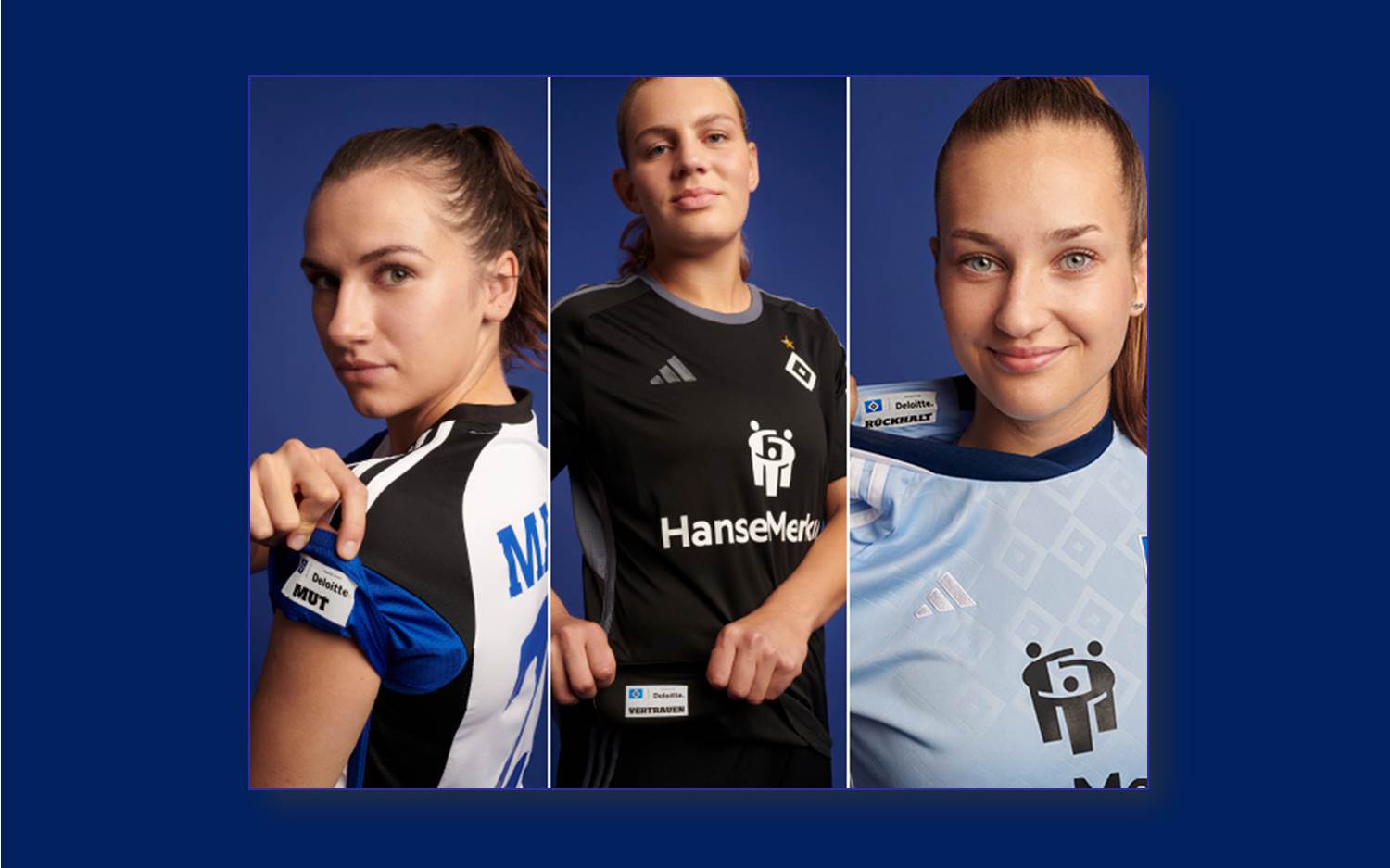 HSV und Deloitte verkünden Wertepartnerschaft und realisieren außergewöhnliche Logo-Platzierung auf der Innenseite der HSV-Frauen-Trikots (Bildrechte: HSV Fußball AG)