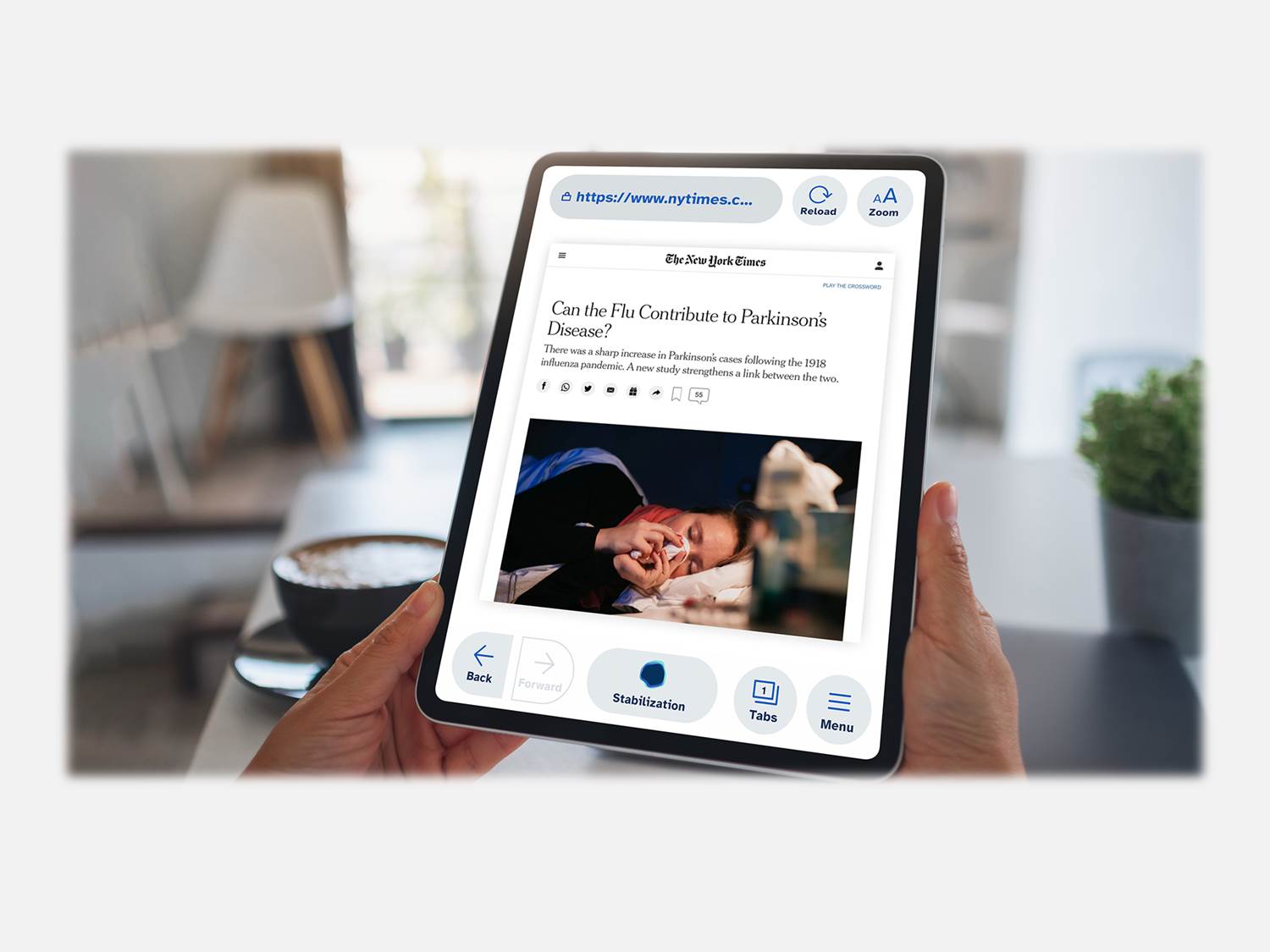 Die Staybl-App von Havas verhilft Parkinson Patient*innen und anderen Tremor-Erkrankte zu einer verbesserten digitalen Experience bei Nutzung von Smartphones und anderen Smart Devices. (Bildrechte: Havas Group, havas.com)