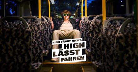 Motiv der Cannabis-Präventionskampagne High fährt nicht - High lässt fahren (Bildrechte: Deutscher Verkehrssicherheitsrat e.V.)
