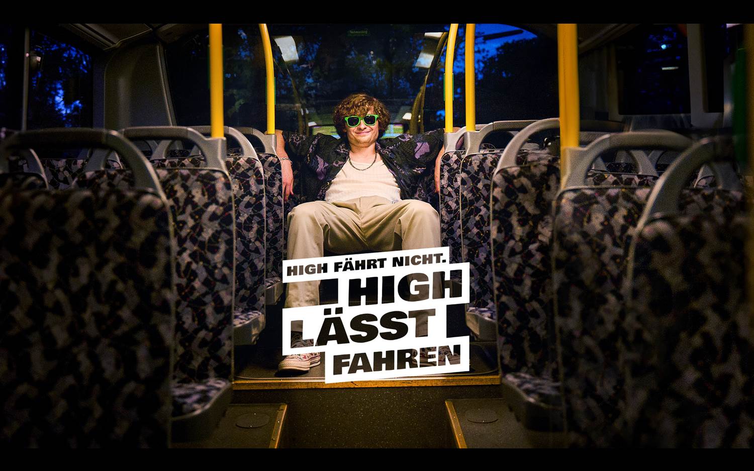 Motiv der Cannabis-Präventionskampagne High fährt nicht - High lässt fahren (Bildrechte: Deutscher Verkehrssicherheitsrat e.V.)