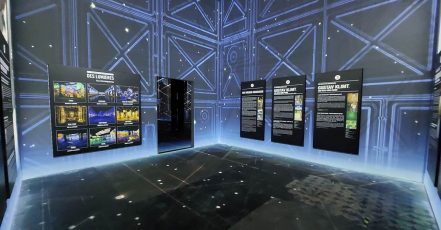 Digital inszenierter Informationsraum im Phoenix des Lumières, Dortmund. (Bildrechte: AdCoach Media / adcoach.de)