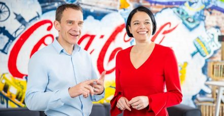 John Galvin und Evelyne De Leersnyder (Foto: Gero Breloer für Coca‑Cola Deutschland)
