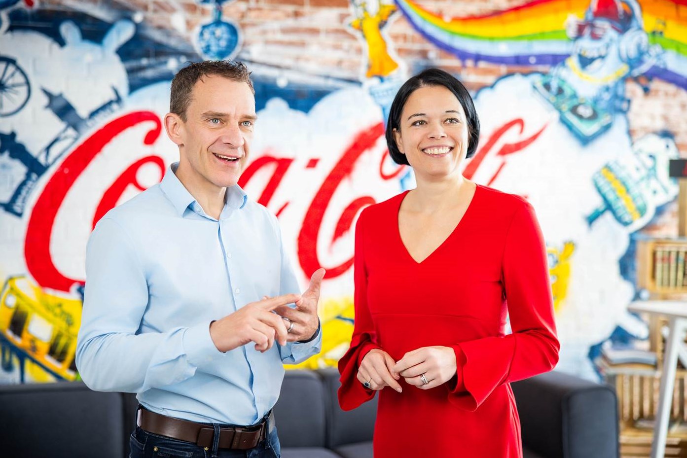 John Galvin und Evelyne De Leersnyder (Foto: Gero Breloer für Coca‑Cola Deutschland)