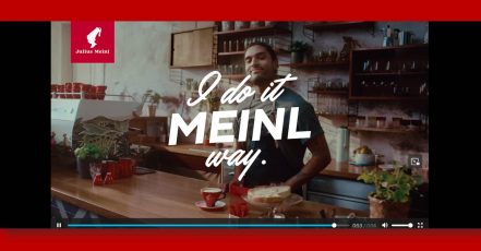 Screenshot aus dem Kampagnen-Video zur neuen Julius Meinl Marken-Kampagne "I do it Meinl way" (Quelle: Julius Meinl Deutschland GmbH Kampagnen-Website / s. Link)