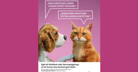 Motiv der diesjährigen Darmkrebsmonat März Kampagne 2024 der Felix Burda Stiftung; Kreativkonzept von Serviceplan Health & Life (Quelle / Copyrights: Felix Burda Stiftung)