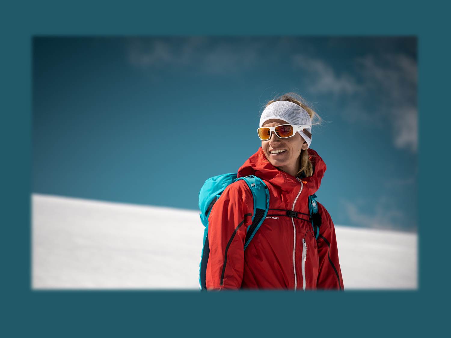 Katharina Ueltschi auf dem Weg zum Gipfel des Piz Bernina