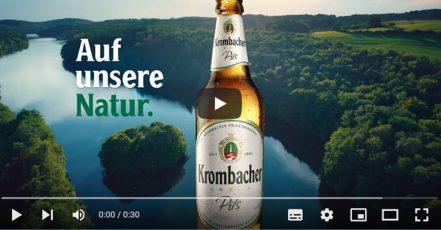 Krombacher TV-Spot, Kampagne 2025, Auf unsere Natur (Screenshot: YouTube, 12-02-2025, Quelle: s. Link oben)