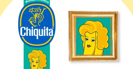 Bild: Die bekannte Obstmarke Chiquita verziert ihre Bananen mit neuen Kunst-Stickern, hier die "bananige" Neu-Interpretation von Andy Warhols Marilyn Monroe (Quelle: https://www.chiquita.de)